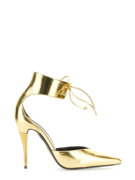 GUCCI Metallic High-Heeled Pumps