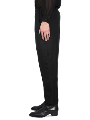 SAINT LAURENT High Waist Elastic Waist Pants