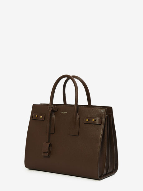 SAINT LAURENT Elegant Leather Tote Handbag