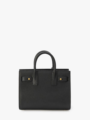 SAINT LAURENT Mini Structured Handbag with Side Gussets - 22x17.5x11cm