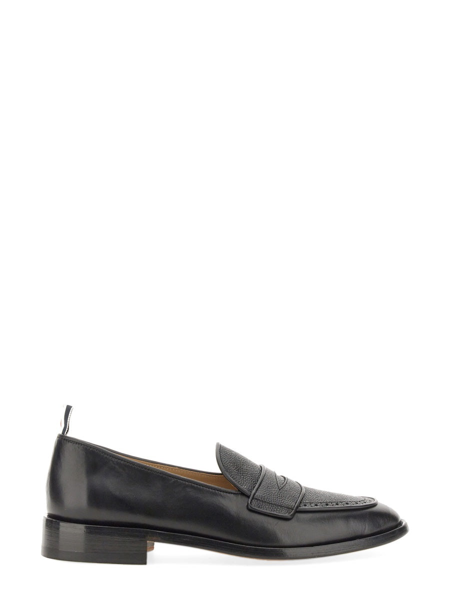 THOM BROWNE Men's Varsity Penny Loafer - 2.5 cm Leather Sole