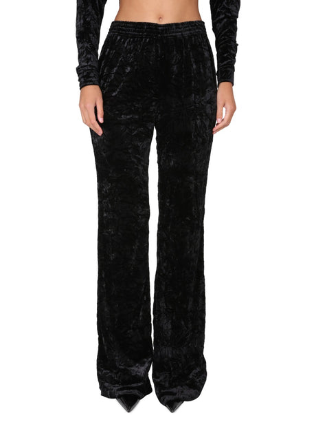 SAINT LAURENT Wide Leg Pants with Elastic Waistband