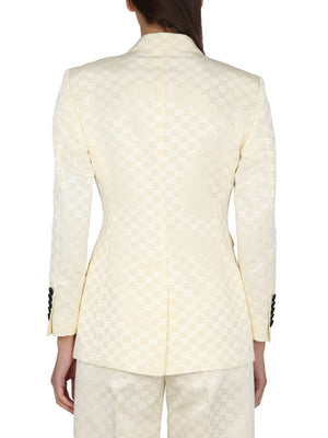 GUCCI Chic Cotton Jacket with Button Closure and Lance Collar for Women