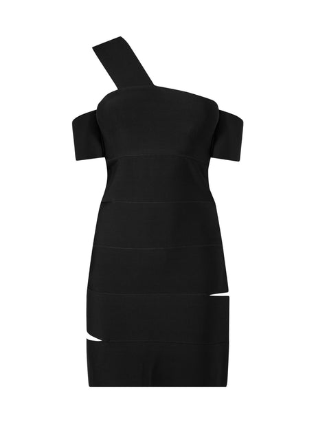 ALEXANDER MCQUEEN Cut-Out One-Shoulder Mini Dress