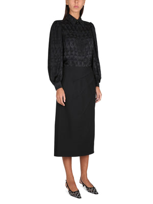 GUCCI Stylish Women's Wool Skirt with Zipper Closure