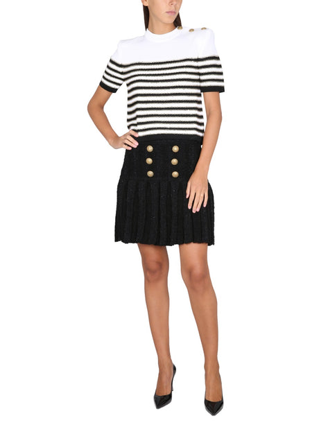 BALMAIN Mini Skirt with Buttons