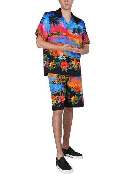 DOLCE & GABBANA Sunset Print Bermuda Shorts for Men