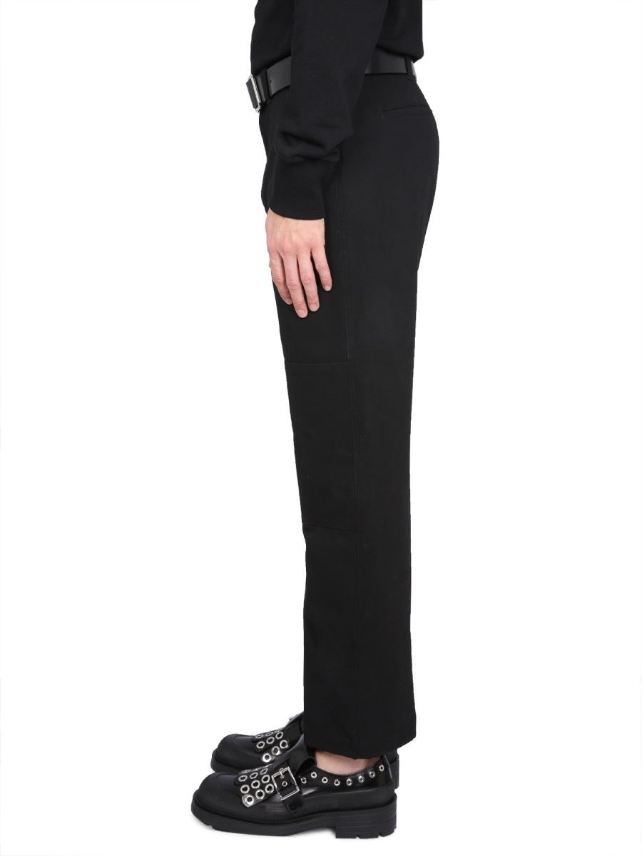 ALEXANDER MCQUEEN Men's Workwear Pants with Concealed Closure