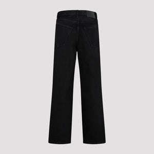 BALENCIAGA Women's Black Cotton Ankle Cut Jeans