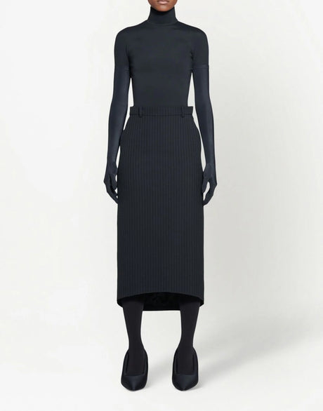 BALENCIAGA Hourglass Pinstripe Pencil Skirt