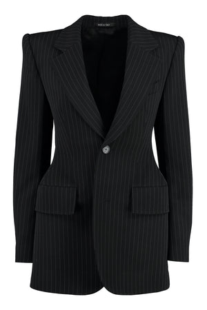 BALENCIAGA Tailored Wool Pinstripe Blazer for Women