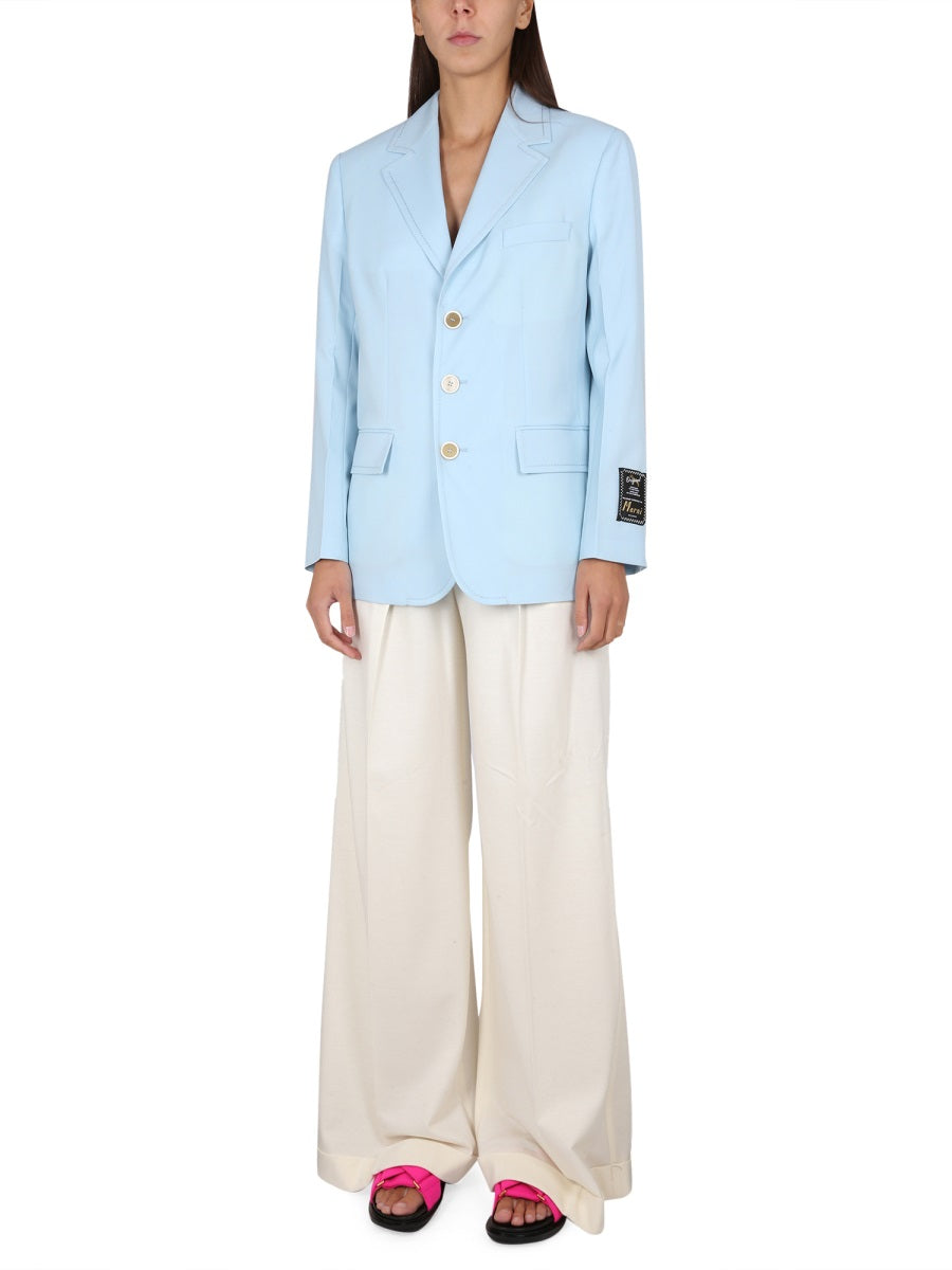 MARNI Wool Long Blazer with Lapels