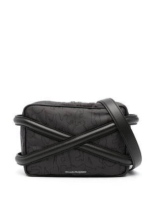 ALEXANDER MCQUEEN Graffiti Print Crossover Strap Mini Handbag