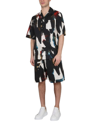 ALEXANDER MCQUEEN Logo Print Bermuda Shorts for Men - SS23