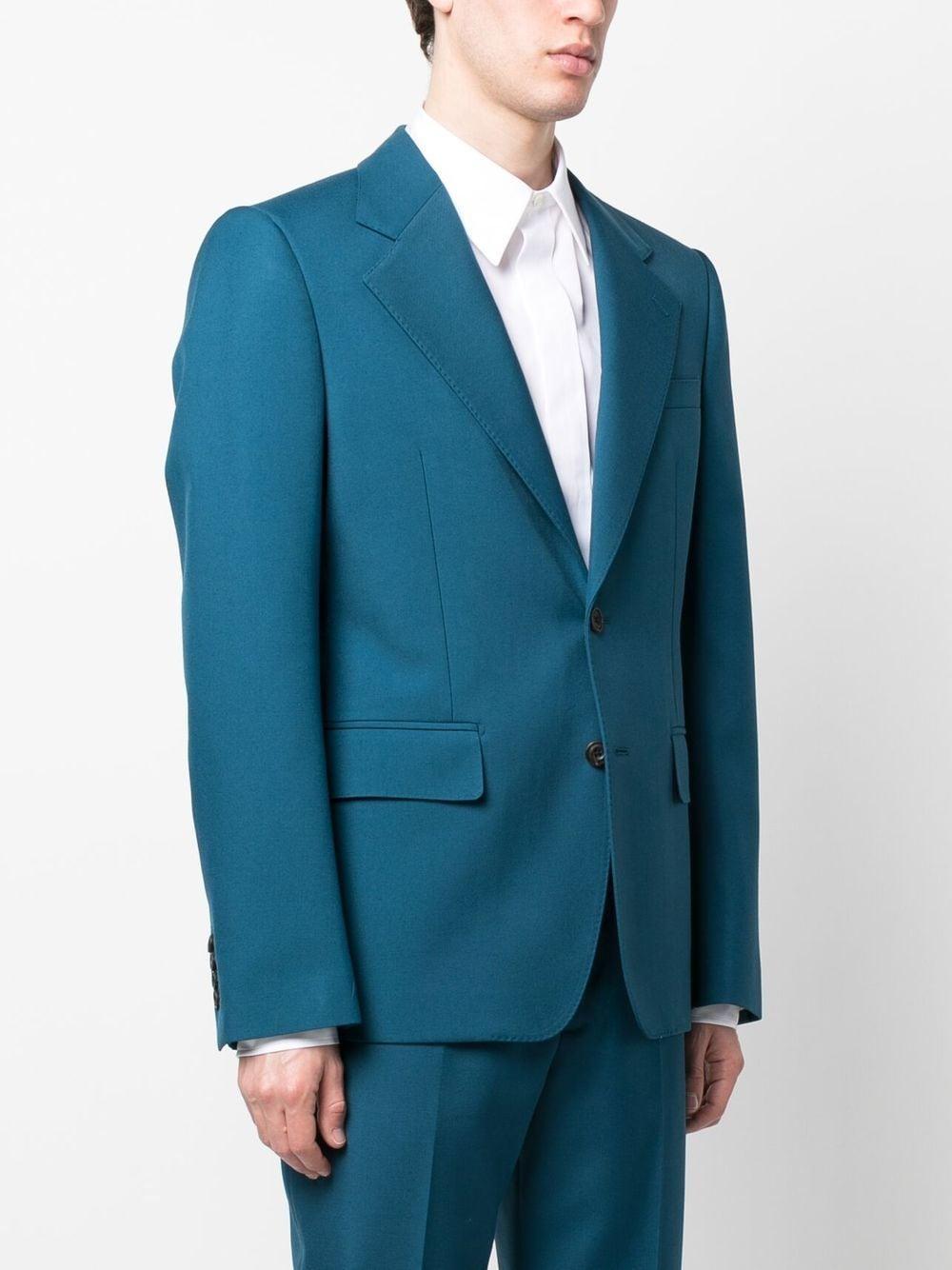 ALEXANDER MCQUEEN Men's Sustainable Blue Wool Blend Jacket for SS23