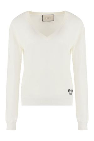 GUCCI Women's Wool Crew-Neck Sweater - FW23 Collection