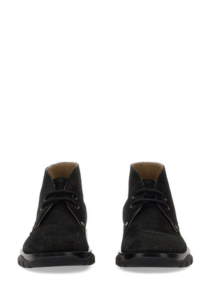 ALEXANDER MCQUEEN Stylish Suede Boot with 3 cm Heel for Men