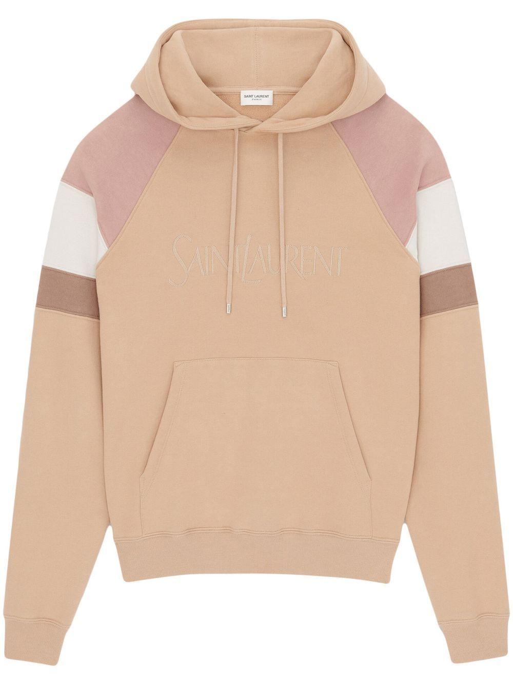 SAINT LAURENT Nude Rose Hoodie for Women | SS23 Cotton Sweatshirt | Comfort & Style