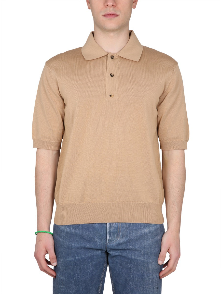 BOTTEGA VENETA Classic Cotton Polo with Button Closure