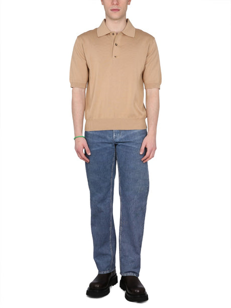 BOTTEGA VENETA Classic Cotton Polo with Button Closure