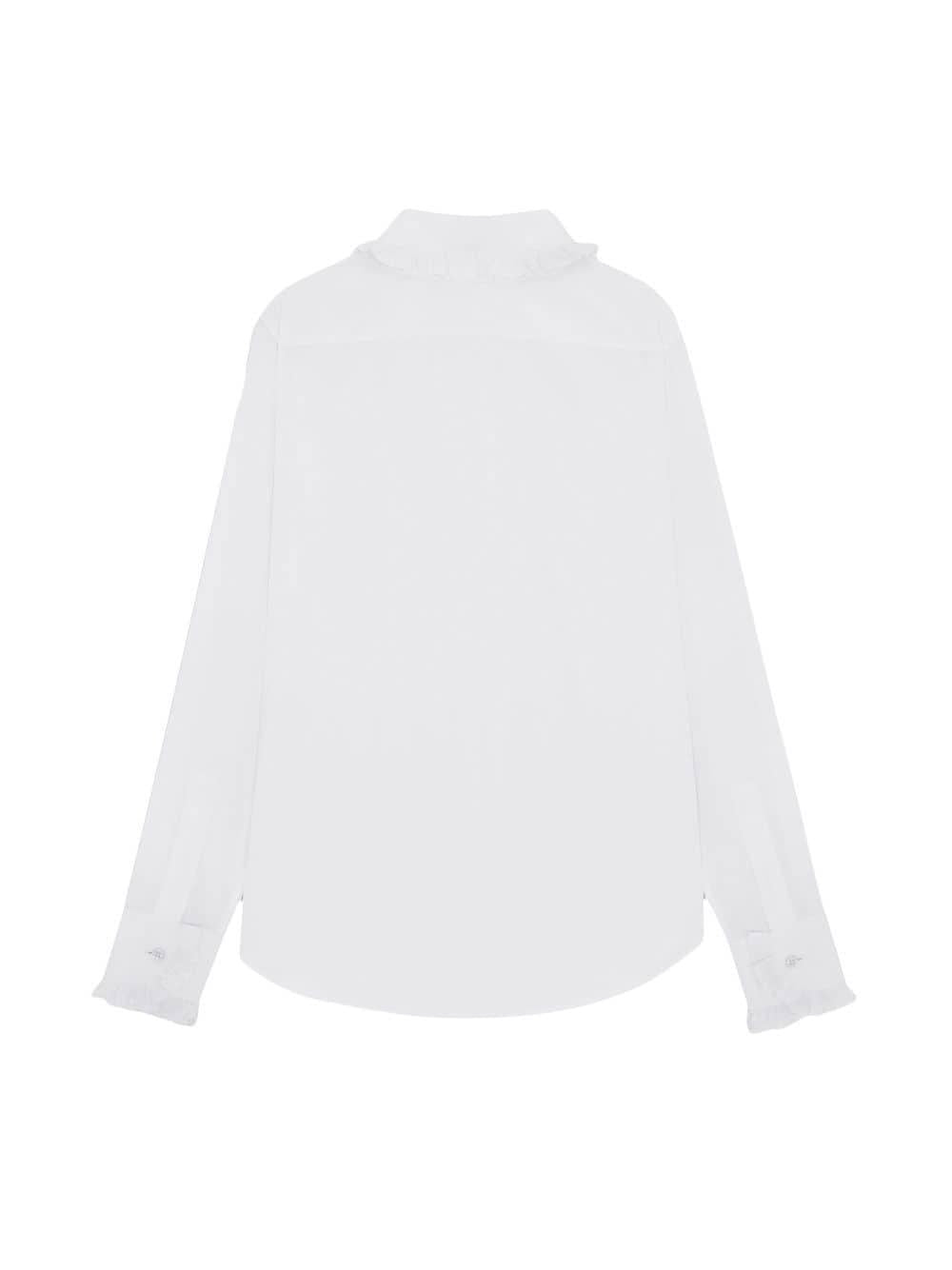 SAINT LAURENT Ruffled Cotton Poplin Shirt for Women