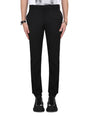 ALEXANDER MCQUEEN Men's Wool Suit Pants with Concealed Closure