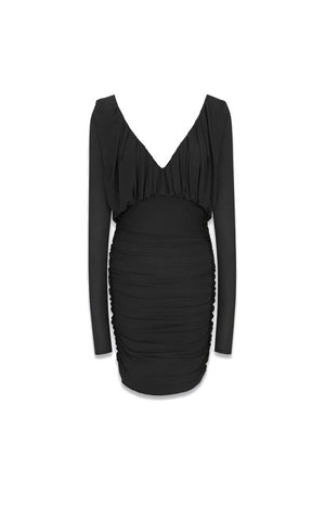 SAINT LAURENT Chic Draped Mini Dress for Women