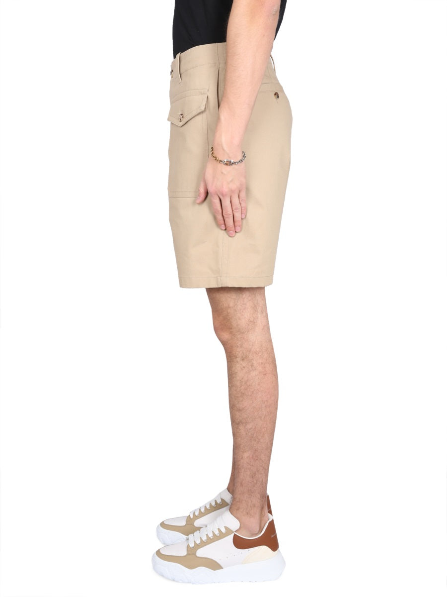 ALEXANDER MCQUEEN Cargo Bermuda Shorts for Men - SS23 Collection