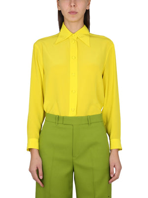 GUCCI Silk Pointed Collar Shirt for Women