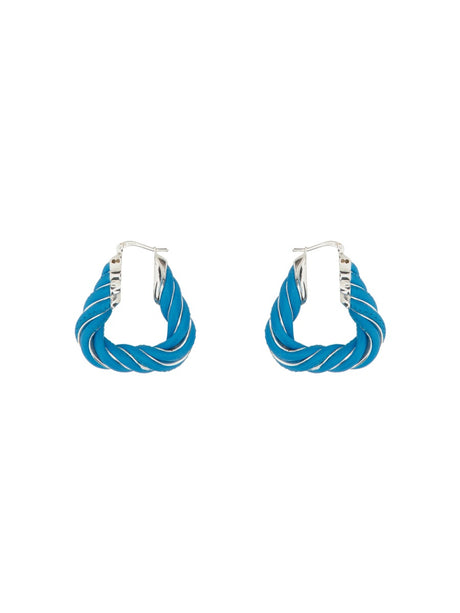 BOTTEGA VENETA Triangular Twist Hoop Earrings