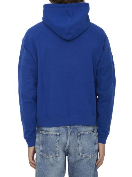 SAINT LAURENT Contrast Cuff Cotton Hoodie