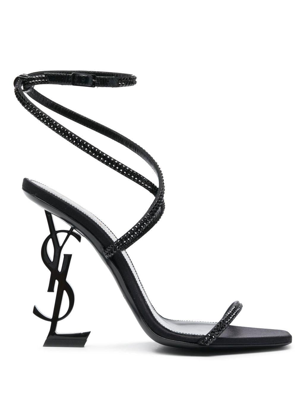 SAINT LAURENT Opyum Logo Platform Sandals for Women