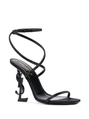 SAINT LAURENT Opyum Logo Platform Sandals for Women