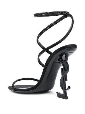 SAINT LAURENT Opyum Logo Platform Sandals for Women