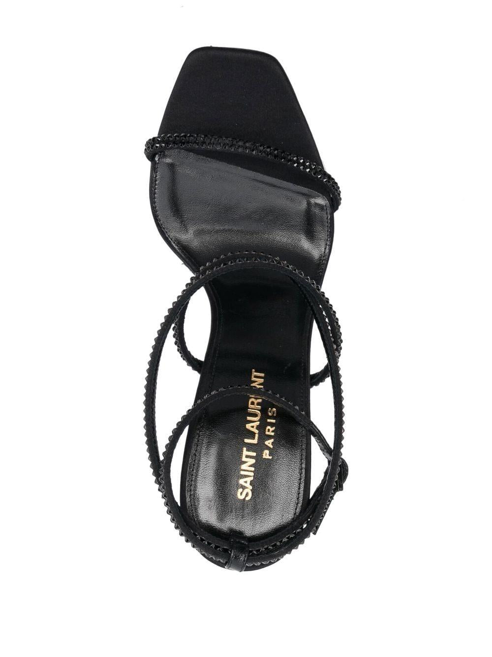 SAINT LAURENT Opyum Logo Platform Sandals for Women