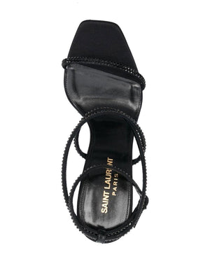 SAINT LAURENT Opyum Logo Platform Sandals for Women