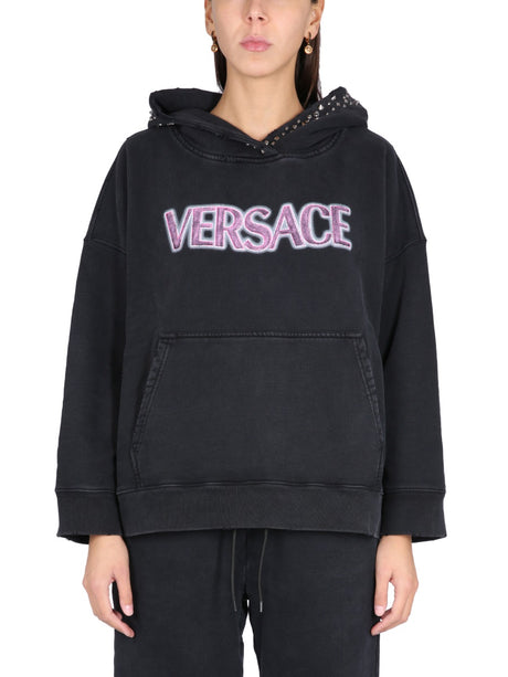 VERSACE Studded Women's Hoodie - SS23 Collection