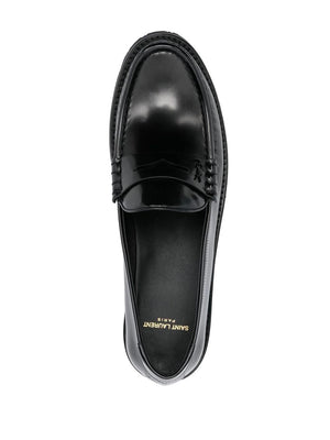 SAINT LAURENT Men's Classic Black Moccasins for SS23