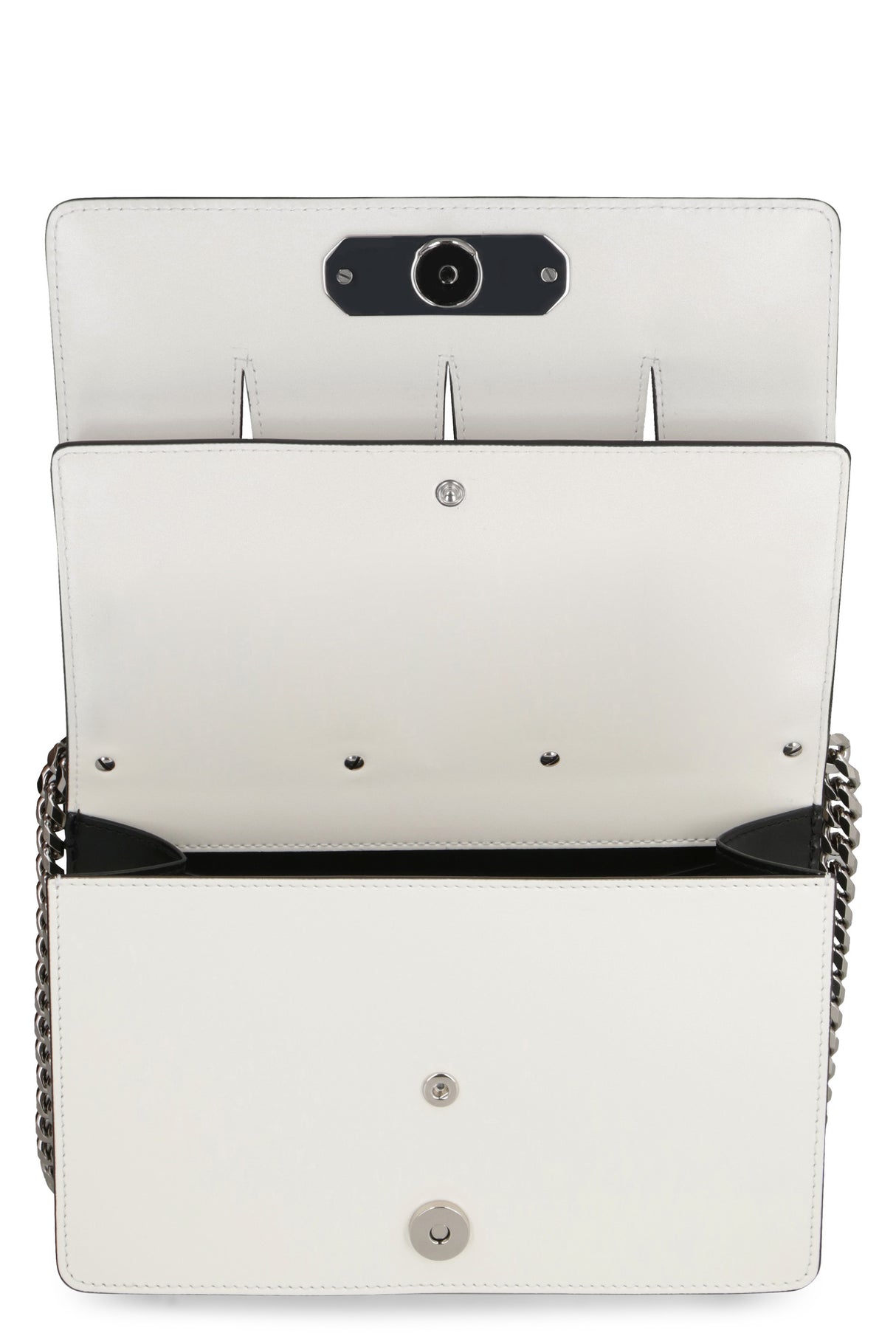 ALEXANDER MCQUEEN Black and Ivory Asymmetrical Shoulder and Crossbody Bag for Women