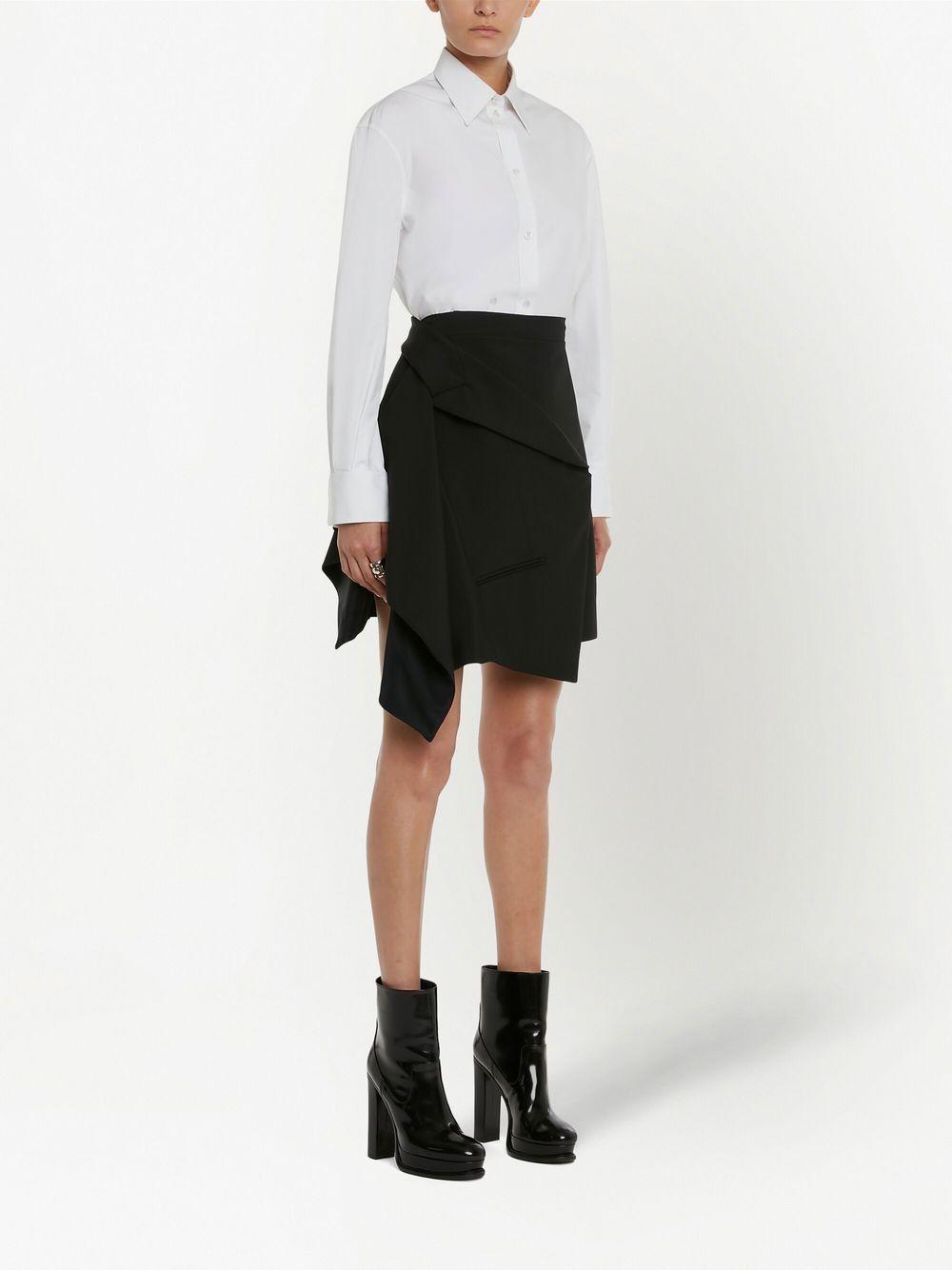 ALEXANDER MCQUEEN Draped Deconstruction Mini Skirt