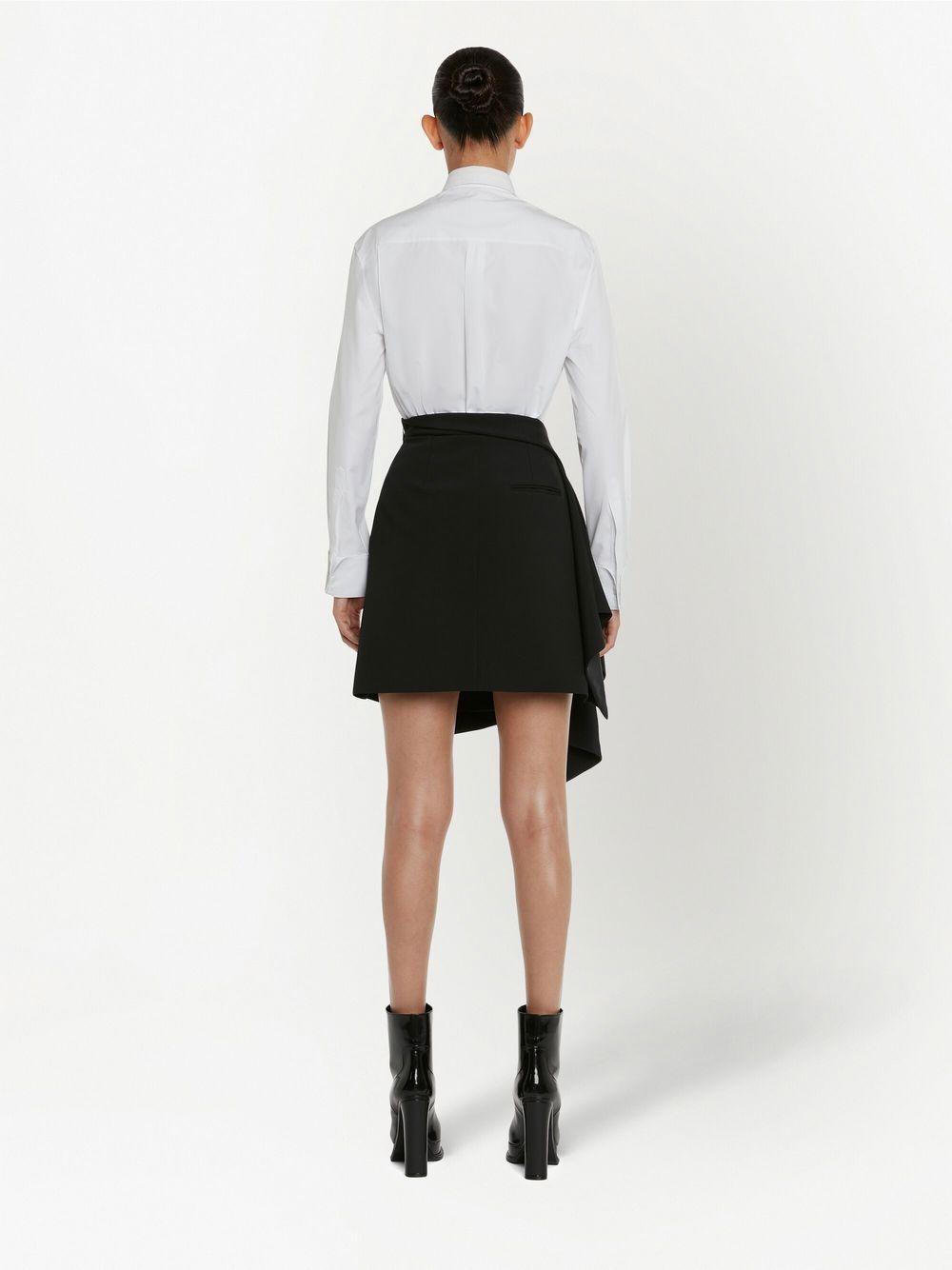 ALEXANDER MCQUEEN Draped Deconstruction Mini Skirt