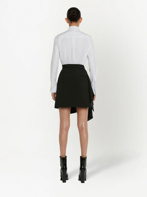 ALEXANDER MCQUEEN Draped Deconstruction Mini Skirt