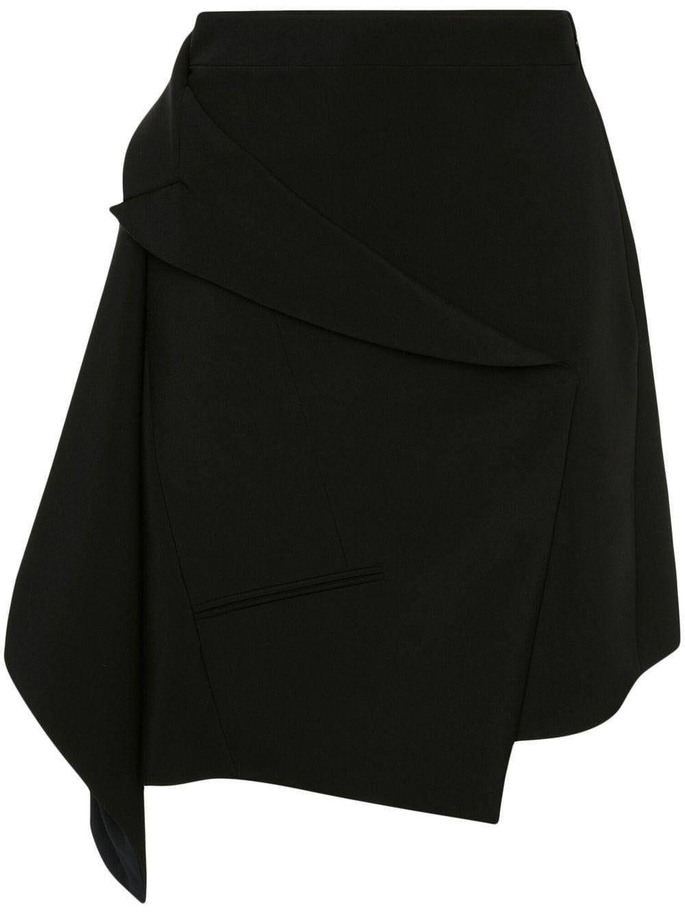 ALEXANDER MCQUEEN Draped Deconstruction Mini Skirt