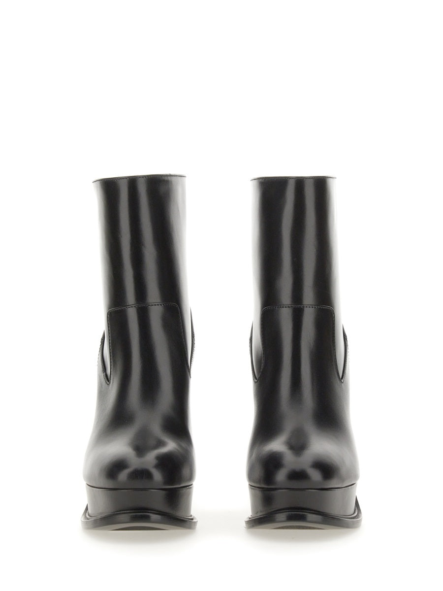 ALEXANDER MCQUEEN Elevated Platform Boots with 12 cm Heel for Women