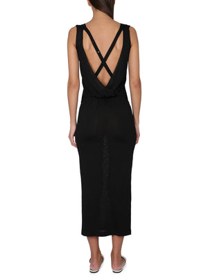 TOM FORD Slinky V-Neck Dress with Back Crisscross Detail