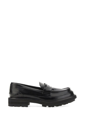 ALEXANDER MCQUEEN Men's Leather Loafers with 3 cm Heel