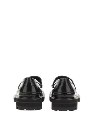 ALEXANDER MCQUEEN Men's Leather Loafers with 3 cm Heel