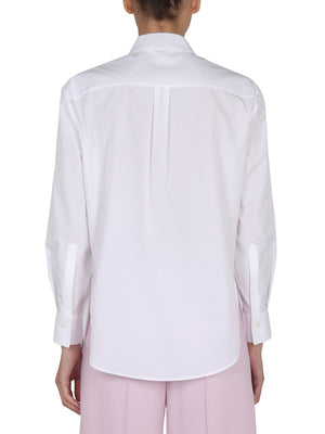 ALEXANDER MCQUEEN Chic Poplin Shirt with Pointed Collar for Women