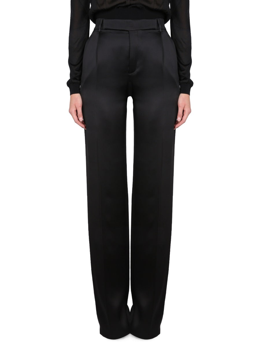 SAINT LAURENT Satin Flared Pants