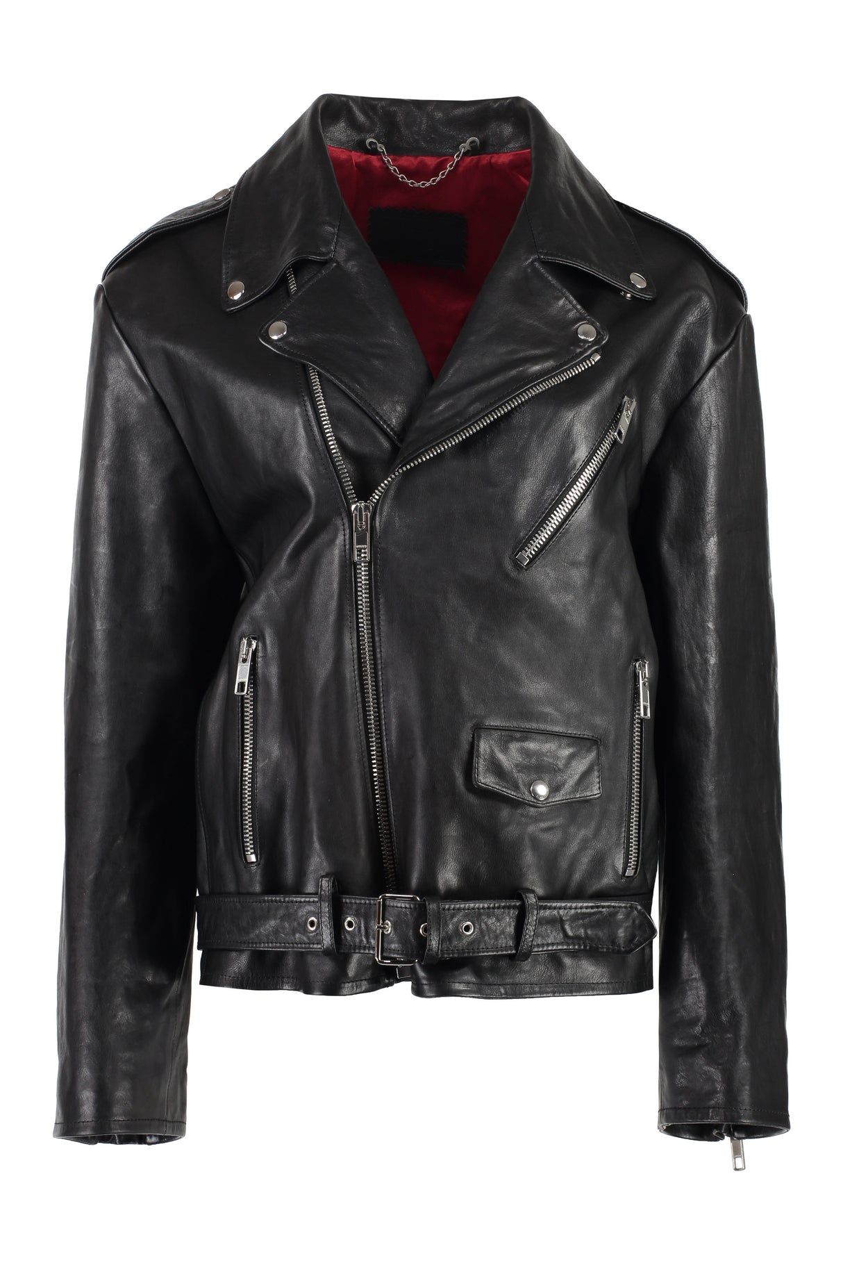 GUCCI Leather Jacket with Waist Belt for Women